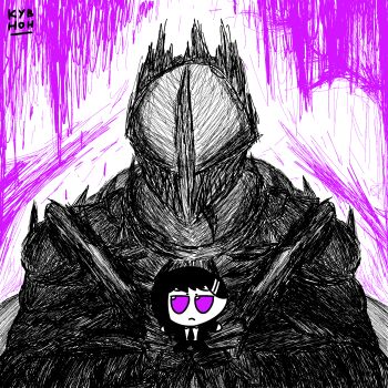 1boy blood blood_splatter chainsaw chainsaw_devil chainsaw_man chibi fumo_(doll) greyscale hatching_(texture) higashiyama_kobeni highres horns intestines kybhoh monochrome no_eyes pink_blood self-upload sharp_teeth signature tagme teeth tongue tongue_out touhou white_background