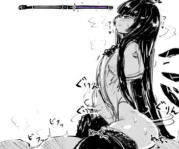 Rule 34 | 1boy, 1girl, arknights, bottomless, breath, bright pupils, clothed sex, cowgirl position, elbow gloves, from side, gameplay mechanics, geist43195783, gloves, grinding, halo, hetero, highres, hime cut, jacket, long hair, looking at another, motion lines, sex, sketch, smile, spot color, straddling, sweat, thighhighs, translation request, virtuosa (arknights), white pupils, wings