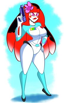 atomickingboo breasts highres huge_breasts multicolored_hair tagme