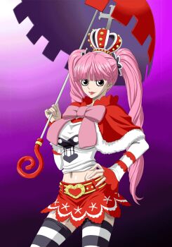 1boy 1girl animated animated_gif breasts clothes_lift game_cg hetero highres holding holding_umbrella long_hair lying nel-zel_formula nude one_piece paizuri paizuri_under_clothes penis perona pink_hair sequential sex skirt skirt_lift twintails umbrella