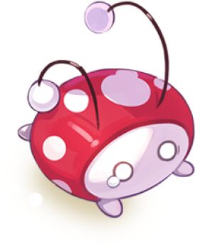 alpha_transparency antennae artist_request fleeing flying_teardrops full_body lowres monster monster_focus nexon no_pupils official_art running second-party_source simple_background solid_circle_eyes solo spots tales_weaver transparent_background tutu_(tales_weaver)