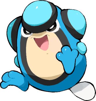 black_eyes bright_pupils commentary_request full_body gen_5_pokemon kawaanago lowres nintendo no_humans open_mouth palpitoad pokemon pokemon_(creature) pokemon_focus smile solo transparent_background white_pupils