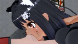 1boy 1girl 3d animal_ears animal_hands animated assertive_female barefoot breasts cat_ears cat_tail deepthroat feet fellatio footjob from_side girl_on_top glasses gs-mantis hachiouji_naoto head_out_of_frame hetero ijiranaide_nagatoro-san large_penis legs lower_body lying nagatoro_hayase navel open_mouth oral panties penis precum sanpaku small_breasts smile sound tagme tail tan tanline thong toenails tsurime uncensored underwear video