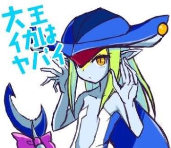 Rule 34 | arcana heart, arcana heart 3, green hair, pistrix, shark girl, translation request, yellow eyes