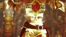 3d animated ass blue_eyes breasts cleavage bad_tag high_heels large_breasts long_hair midriff navel pubic_tattoo shadow_hearts shadow_hearts_from_the_new_world shania tagme tattoo underboob undressing video video_game