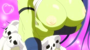 animated animated_gif breasts gobuko_nggiell grabbing_another&#039;s_breast groping monster_girl nipples peter_grill_to_kenja_no_jikan