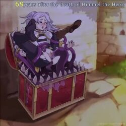 1girl ahegao anal animated black_pantyhose boots clothed_sex completely_nude elf english_text frieren mimic mimic_chest nude pantyhose pointy_ears pussy restrained sex sound sousou_no_frieren tentacle_sex tentacles time_lapse torn_clothes twintails uncensored vaginal video viperv white_hair