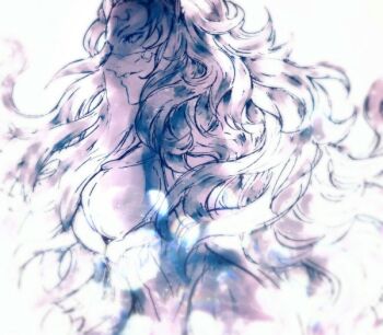 1girl black_hair facial_mark fire_emblem fire_emblem_fates forehead_mark hotate_rayan long_hair looking_to_the_side messy_hair nintendo nyx_(fire_emblem) solo very_long_hair