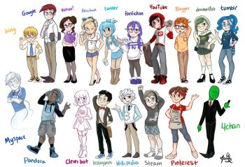 4chan 6+boys 6+girls :q adjusting_clothes adjusting_necktie android animal animal_on_head anonymous_(4chan) apron armband bar_censor bare_shoulders bing bird black_hair blogger blonde_hair blue_eyes blue_hair blush boots bow bowtie boxers brown_eyes brown_hair buttons camera capri_pants cellphone censored character_name cleverbot clipboard colored_skin commentary crossed_arms cup dark_skin deviantart earrings english_text everyone eyewear_on_head facebook fanfiction flip-flops flower formal_clothes freckles gesture ghost glasses google green_eyes green_hair green_skin grin hair_bun hair_flower hair_ornament hand_on_own_hip hat headphones headset height_difference high_heels hood hoodie instagram jewelry knee_boots leg_hair lips long_hair looking_at_another looking_at_viewer low_twintails luvpie1997 male_underwear middle_finger midriff mug multiple_boys multiple_girls musical_note myspace navel necklace necktie on_head one_eye_closed open_mouth orange_hair own_hands_together pandora_(site) pants pantyhose parted_lips patch pencil personification phone pigeon-toed pinterest plaid ponytail purple_hair red_hair sandals scarf shoes short_hair shorts signature simple_background single_hair_bun skateboard sketchbook skirt smartphone smile socks standing steam_(platform) suit sunglasses suspenders sweater the_interwebs_series tongue tongue_out tumblr twintails twitter underwear vest video_camera white_background white_eyes white_hair wikipedia wink yahoo! youtube