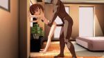 1boy 1girl 3d against_wall age_difference animated ass barefoot bed bikini bikini_top_only blurry blush bottomless bra brown_eyes brown_hair carpet hanging_legs dark-skinned_male dark_skin depth_of_field dildo doggystyle dot_nose drooling english_text erection feet flat_chest flower_pot happy heart heart-shaped_pupils hetero icemega5 indoors interracial large_penis leaning_forward legs loli matching_hair/eyes mikumikudance_(medium) muscular muscular_male nude penis plant potted_plant pussy_juice pussy_juice_drip room saliva sex sex_from_behind sex_toy short_hair smile sound source_request standing stomach_bulge stool swimsuit symbol-shaped_pupils toes torogao torso_grab twintails uncensored underwear vaginal video vostman window wooden_floor
