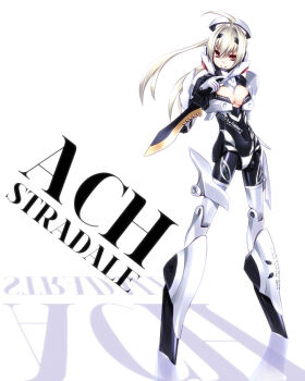 10s 1girl ach ach_stradale ahoge breasts busou_shinki doll_joints female_focus joints knife kurokawa_(silve) mecha_musume purple_eyes red_eyes silver solo twintails white_hair