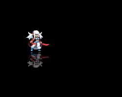 1girl animated attack dark-skinned_female dark_skin original pixel_art reflection tagme video white_hair