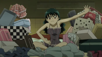 1girl female_focus green_hair kamisama_dolls solo