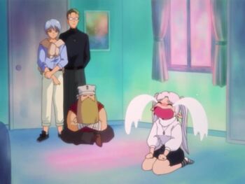1990s_(style) 1girl 3boys :o =_= animated anime_screenshot artist_request bed bishoujo_senshi_sailor_moon black_pantyhose blush boots brown_boots crying eisen_(sousou_no_frieren) elf frieren frieren's_three-day_tantrum full_body grey_hair heiter himmel_(sousou_no_frieren) holding holding_own_hair indoors knees_to_chest long_hair long_pointy_ears multiple_boys pantyhose parody parted_bangs pointy_ears retro_artstyle sad simple_background sitting sousou_no_frieren streaming_tears style_parody tagme tears video wavy_mouth