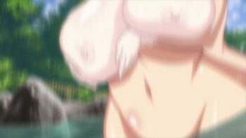 2girls animated animated_gif bath blonde_hair blue_hair blush bouncing_breasts breast_lift breasts breasts_squeezed_together closed_eyes drooling gigantic_breasts grabbing_another&#039;s_breast groping highres hoods_entertainment kaede_(manyuu_hikenchou) large_nipples lotion manyuu_chifusa manyuu_hikenchou molestation multiple_girls nipples nude open_mouth purple_eyes saliva sweat takagi_jun trembling wet wide_hips