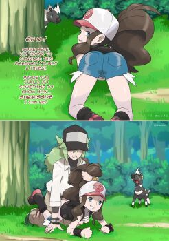 1boy 1girl absurdres atramada blitzle english_text gen_5_pokemon grabbing_another's_hair highres hilda_(pokemon) holding_another's_hair n_(pokemon) nintendo pokemon pokemon_bw sex tagme