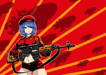 azur_lane chapayev_(azur_lane) command_&amp;_conquer command_&amp;_conquer:_red_alert command_&amp;_conquer:_red_alert_3 highres kreuzer_00 short_shorts shorts solo tagme