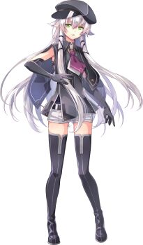 Rule 34 | 1girl, altina orion, artist name, black boots, black gloves, black hat, boots, breasts, commentary request, double-parted bangs, eiyuu densetsu, elbow gloves, flat cap, full body, gloves, green eyes, hair between eyes, hat, highres, long hair, looking at viewer, official art, sen no kiseki, sen no kiseki (series), sen no kiseki iv, shorts, simple background, small breasts, solo, tachi-e, thigh boots, two side up, white background, white hair