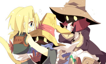 black_mage_(final_fantasy) blush confused final_fantasy final_fantasy_ix non-web_source tail vivi_ornitier wizard zidane_tribal