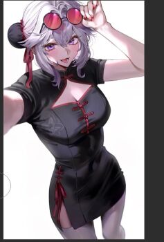 1girl breasts character_request chinese_clothes cleavage copyright_request gomang1201 medium_breasts tagme
