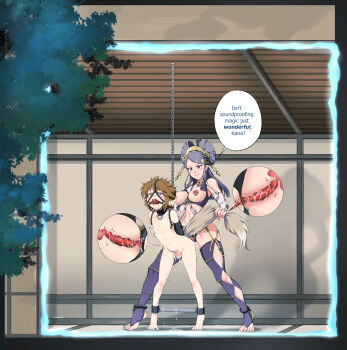 1boy 1girl abs absurdres age_difference ahegao anal anal_object_insertion animal_ear_fluff animal_ears architecture armbinder arms_behind_back ball_gag barefoot bdsm bondage bondage_outfit bound branch breastless_clothes breasts brown_hair ceiling chain clothed_female_nude_male collar commission commissioner_upload cross-section crying cum cum_on_floor dildo dominatrix double_dildo drooling east_asian_architecture ejaculation english_text eudetenis facing_viewer femdom fire_emblem fire_emblem_fates fox_boy fox_ears fox_tail fucked_silly full_body fusuma gag gag_harness gagged grabbing_another&#039;s_breast grey_eyes groping hair_ornament handsfree_ejaculation head_harness heart heart-shaped_pupils hetero highres huge_filesize japanese_house male_kana_(fire_emblem) kitsune large_breasts lube magic midriff netorare nintendo nipple_piercing nipple_stimulation nipple_tweak nipples nude object_insertion older_female_and_younger_male onee-shota orochi_(fire_emblem) pegging penis piercing precum prostate prostate_milking prostate_orgasm purple_eyes purple_hair rectum screaming sex_toy shared_object_insertion shota size_difference skinny sliding_doors small_breasts small_nipples small_penis smile smirk smug sobbing spell spread_legs spreader_bar standing stealth_sex stirrup_legwear stomach_bulge swept_bangs symbol-shaped_pupils tail tail_grab talking tatami tears tiptoes toeless_legwear tree uncensored uterus vaginal vaginal_object_insertion witch wooden_ceiling