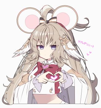 Rule 34 | 1girl, animal ears, bhaisa (granblue fantasy), blue eyes, brown hair, commentary request, erune, granblue fantasy, highres, k0bo43, long hair, mouse ears, simple background, skirt