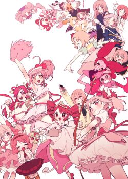 6+girls :< :3 adjusting_clothes amity_blight amulet_heart anya_(spy_x_family) arm_up armpits blue_ribbon bow bow_(weapon) cardigan chainsaw_man character_request check_commentary chibi_usa child choker closed_mouth color_connection colored_skin commentary_request cone_hair_bun cookie_run cookie_run:_ovenbreak copyright_request crop_top crown dambi0225 di_gi_charat dice_hair_ornament dog dress earrings fine_(futagohime) fushigiboshi_no_futago_hime gakkou_gurashi! grin hair_bow hair_bun hair_ornament hands_up harukaze_doremi heart heart-shaped_hair hinamori_amu holding holding_bow_(weapon) holding_staff holding_wand holding_weapon jewelry kaname_madoka kimi_to_kanojo_to_kanojo_no_koi. korean_commentary looking_at_viewer magical_girl mahou_shoujo_madoka_magica mahou_shoujo_madoka_magica_(anime) makima_(chainsaw_man) mukou_aoi_(totono) multicolored_hair multiple_girls neck_ribbon ojamajo_doremi open_mouth peach_cookie peach_cookie_(nimble_delivery_dasher) pearl_(steven_universe) pink_bow pink_choker pink_dress pink_eyes pink_hair pink_shorts pink_skin pink_theme pointy_ears puffy_short_sleeves puffy_sleeves purple_dress purple_hair purple_sweater_vest ribbon roots_(hair) shirt short_sleeves shorts shugo_chara! skirt smile spinel_(steven_universe) staff steven_universe sweater_vest takeya_yuki the_owl_house thumbnail_surprise transparent_background twintails usada_hikaru visor_cap wand weapon white_shirt white_skirt yellow_cardigan yellow_eyes