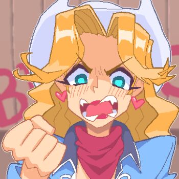 Rule 34 | 1girl, angry, blonde hair, cowboy bebop, hcnone, highres, judy (cowboy bebop), lipstick, makeup, solo