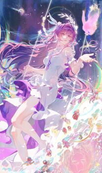 6+girls absurdres aglaea_(honkai:_star_rail) amphoreus_(honkai:_star_rail) bare_shoulders blood boat breasts caelus_(honkai:_star_rail) castorice_(honkai:_star_rail) character_request chinese_commentary colored_blood commentary_request cyrene_(demiurge)_(honkai:_star_rail) cyrene_(honkai:_star_rail) cyrene_(philia093)_(honkai:_star_rail) diamond-shaped_pupils diamond_(shape) dress dress_flower floating_hair flower gold_blood hair_flower hair_ornament halo halo_behind_head highres honkai:_star_rail honkai_(series) hyacine_(honkai:_star_rail) infinity_symbol large_breasts leaf_hair_ornament long_hair mem_(honkai:_star_rail) moon multiple_girls phainon_(honkai:_star_rail) pink_hair pointy_ears purple_eyes purple_flower purple_hair purple_pupils purple_rose reflection rose standing symbol-shaped_pupils trailblazer_(honkai:_star_rail) trianne_(honkai:_star_rail) tribbie_(honkai:_star_rail) trinnon_(honkai:_star_rail) turning_head two-tone_dress ueser710 very_long_hair watercraft waves white_dress white_flower
