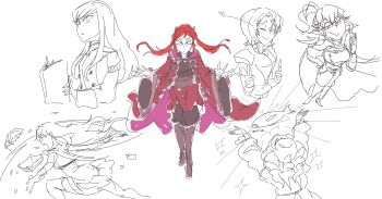 alternate_color amelia_(fire_emblem) anna_(fire_emblem) armor book breastplate cordelia_(fire_emblem) davewaterfalls drill_hair eirika_(fire_emblem) female_robin_(fire_emblem) fire_emblem fire_emblem:_the_sacred_stones fire_emblem:_three_houses fire_emblem_awakening fish flayn_(fire_emblem) heart licking_lips looking_at_viewer lysithea_von_ordelia nintendo one_eye_closed ponytail red_hair robe school_uniform sketch straight_hair tongue tongue_out twintails wink yellow_eyes