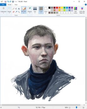 1boy art_program_in_frame blue_jacket blue_sweater christian_young commentary expressionless grey_hair jacket looking_to_the_side male_focus microsoft_paint_(medium) microsoft_paint_(software) original portrait screencap short_hair solo sweater symbol-only_commentary turtleneck turtleneck_sweater