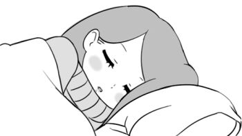 1boy 1girl @_@ animated animated_gif bed blush brother_and_sister close-up dipper_pines full-face_blush gravity_falls hetero hug incest kiss lips lowres mabel_pines mike_inel monochrome on_bed pillow siblings simple_background sleeping subtitled sweater twincest twins white_background