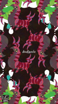 Rule 34 | antennae, bug, centipede, character name, colored sclera, gen 5 pokemon, highres, horns, leaf, meme (sleepsheep), nintendo, no humans, pokemon, pokemon (creature), pokemon focus, scolipede, water, yellow eyes, yellow sclera