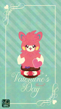 Rule 34 | alternate color, alternate costume, animal focus, closed mouth, food, heart, highres, macaron, meme (sleepsheep), nintendo, no humans, pawmot, pink fur, pokemon, pokemon (creature), pokemon focus, shiny pokemon, smile, tongue, tongue out