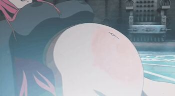 1girl animated animated_gif giving_birth heavy_breathing hime_dorei mireille_(hime_dorei) monster pain pregnant pussy red_hair screaming uncensored water_breaking