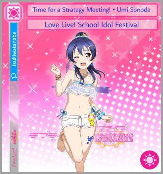 1girl ;) alternate_hairstyle aqua_ribbon aqua_scrunchie artist_name artist_request bare_legs bare_shoulders barefoot bikini blue_bikini blue_hair blush border bracelet breasts brown_eyes card_(medium) collarbone crescent crescent_necklace earrings feet female_focus frilled_bikini frills gem grey_border hair_between_eyes hair_bun hair_ornament hairclip heart heart_earrings high_ponytail jewelry leg_tattoo long_hair looking_at_viewer love_live! love_live!_school_idol_festival love_live!_school_idol_project necklace one_eye_closed parted_lips pearl_(gemstone) pearl_hair_ornament pearl_necklace pink_background ponytail ribbon scrunchie short_pants short_shorts shorts side-tie_shorts single_hair_bun smile solo sonoda_umi sparkle standing standing_on_one_leg star_(symbol) star_hair_ornament star_necklace star_tattoo string_bikini swimsuit tattoo white_shorts wink wrist_scrunchie yellow_eyes