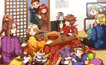 akashi_tagiru amano_nene_(digimon_xros_wars) amano_yuu_(digimon) aonuma_kiriha damemon digimon digimon_xros_wars dracomon gumdramon hinomoto_akari kuduou_taiki mogami_ryouma shoutmon_king_ver. sparrowmon suzaki_airu tagme tobari_ren tsurugi_zenjirou