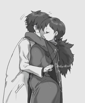 1boy 1girl binah_(project_moon) breasts character_request ee_extension_02 highres hug large_breasts library_of_ruina lobotomy_corporation project_moon tagme