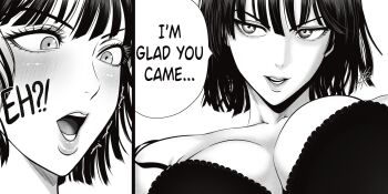 Rule 34 | 1girl, breasts, cleavage, fubuki (one-punch man), large breasts, mostlybluewyatt, one-punch man, solo