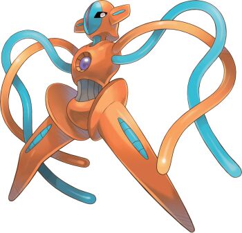 deoxys deoxys_(normal) expressionless full_body gen_3_pokemon highres horns legendary_pokemon looking_at_viewer mythical_pokemon nintendo no_humans no_mouth non-web_source official_art pokemon pokemon_(creature) pokemon_mystery_dungeon pokemon_super_mystery_dungeon solo tentacles transparent_background
