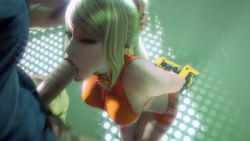 1boy 1girl 20s 3d animated arms_behind_back blonde_hair blue_footwear bra breasts brown_pants casual fellatio from_side gold_trim grating green_eyes green_shirt hair_between_eyes head_grab head_out_of_frame hetero high_heels irrumatio kneeling large_breasts large_penis looping_animation lorgegucas metroid midriff mole mole_under_mouth nintendo on_floor oral orange_bra orange_shorts pants penis penis_out platform_footwear platform_heels ponytail samus_aran shirt short_shorts short_sleeves shorts sidelocks solo_focus source_filmmaker_(medium) sports_bra standing super_smash_bros. uncensored underwear video