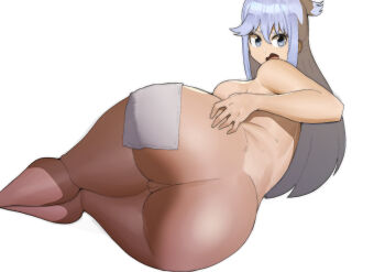aqua_(konosuba) ass breasts doublehero kono_subarashii_sekai_ni_shukufuku_wo! nude pussy tagme towel