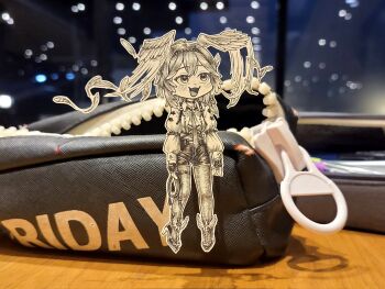 Rule 34 | 1girl, commentary, english commentary, feathers, fingerless gloves, full body, gloves, hairband, head wings, high heels, highres, holding, holding whip, hololive, jqhnharqld, open mouth, pantyhose, paper child, papercraft (medium), photo (medium), short shorts, shorts, smile, solo, takane lui, thigh strap, unconventional media, virtual youtuber, wings