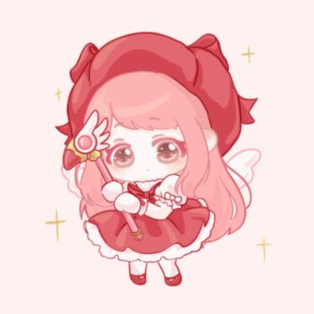 1girl angel_wings animated animated_gif beret bow bowtie brown_eyes cardcaptor_sakura chibi chinese_commentary colored_eyelashes commentary_request cosplay dress expressionless fake_wings frilled_dress frilled_gloves frilled_sleeves frills gloves hat hat_bow holding holding_wand kinomoto_sakura kinomoto_sakura_(cosplay) kinomoto_sakura_(magician) large_bow layered_dress light_blush long_hair looking_at_viewer looping_animation magical_girl mary_janes medium_dress nikki_(nikki) nikki_(series) pantyhose parted_lips pink_hair puffy_short_sleeves puffy_sleeves red_bow red_bowtie red_dress red_hat red_shoes shining_nikki shoes short_sleeves sidelocks simple_background sleeve_bow solo sparkle standing tareme turtleneck turtleneck_dress very_long_hair wand wavy_hair white_bow white_dress white_gloves white_pantyhose white_wings wings xiaoyu_qixing yellow_background