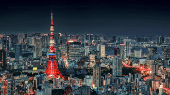 absurdres building city city_lights cityscape commentary_request highres leetius night night_sky no_humans original outdoors photorealistic real_world_location realistic scenery sky skyline skyscraper tokyo_(city) tokyo_tower