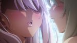 3girls against_wall animated anime_screenshot blush chloe_von_einzbern fate/kaleid_liner_prisma_illya fate_(series) female_focus flat_chest french_kiss hard-translated highres illyasviel_von_einzbern katsura_mimi kiss leg_between_thighs loli long_hair multiple_girls saliva saliva_trail sound subtitled sweat third-party_edit tongue video watching yuri
