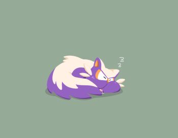 Rule 34 | animal focus, bird p sknp, cheek press, closed eyes, commentary request, drooling, fangs, full body, gen 4 pokemon, green background, nintendo, no humans, no lineart, open mouth, pokemon, pokemon (creature), pokemon focus, saliva, simple background, solo, stunky, zzz