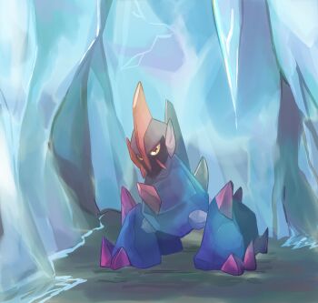 Rule 34 | 10s, aper, cave, gen 5 pokemon, gigalith, ice, nintendo, no humans, pokemon, pokemon (creature), pokemon bw, yellow eyes