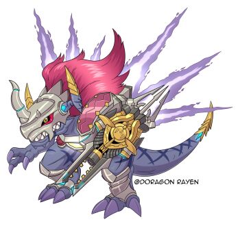 Rule 34 | cyborg, digimon, digimon (creature), highres, metalgreymon (virus), metalgreymon (virus) x-antibody, solo, tail, tyrannosaurus rex, wings