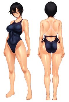 1girl ass breasts large_breasts solo swimsuit